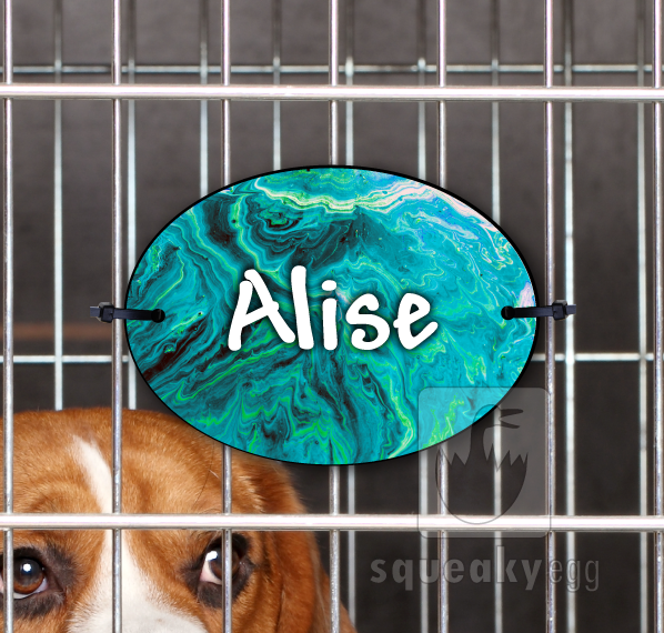Dog crate tags hot sale